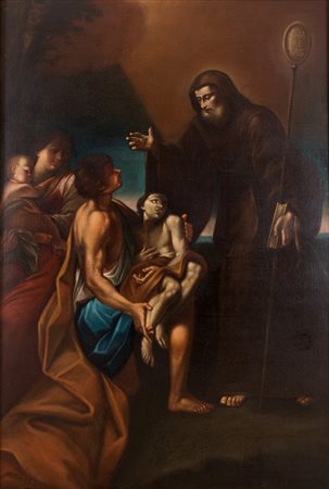 FELICE CIGNANI (Bologna 1658 - Forlì 1724). "Il miracolo di San Francesco di...