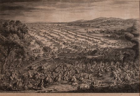 Stampa inglese, 1771. “Esercito che si prepara alla battaglia”. Lastra: H cm...