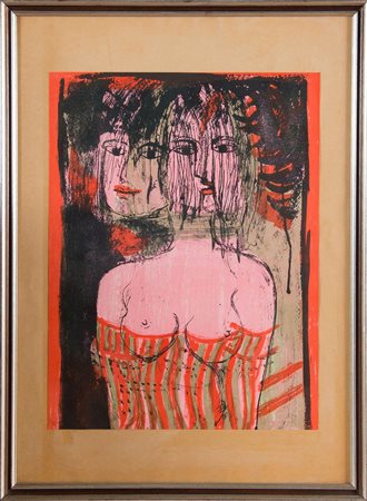 Bruno Cassinari (Piacenza 1912 - Milano 1992), “Due donne”.