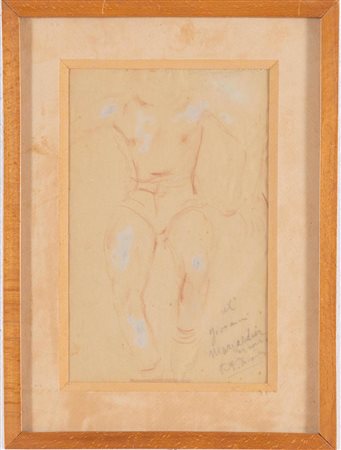 Filippo De Pisis (Ferrara 1896 - 1956 Milano), “Nudo maschile”.