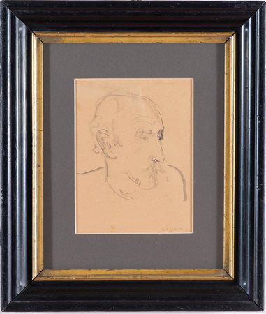 Guido Cadorin (Venezia 1892 - 1976), “Ritratto di Felice Carena”, 1944.