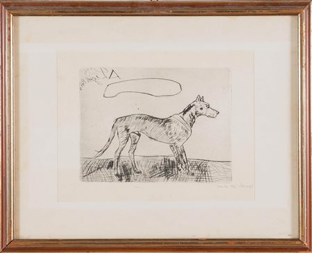 Antonio Ligabue (Zurigo 1899 - Gualtieri 1965), “Cane”.