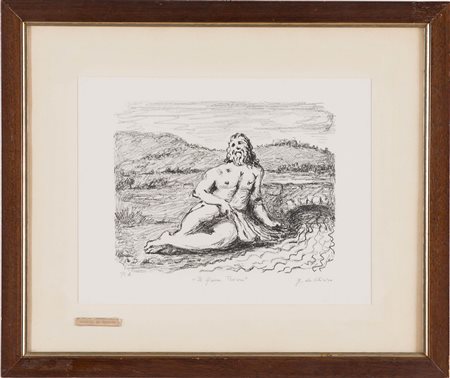 Giorgio de Chirico (Volo 1888 - Roma 1978), “Il Fiume Tevere”.