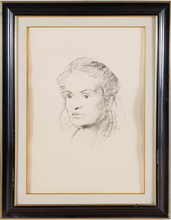 Pietro Annigoni (Milano 1910 - Firenze 1988), “Volto”.