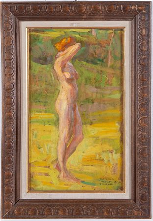 Teodoro Wolf Ferrari (Venezia 1878 - San Zenone degli Ezzelini 1945), “Nudo di Donna”, 1912.