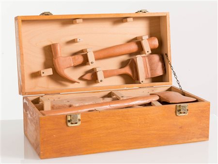 Guy Harloff (Parigi 1933 - Galliate 1991), “La casetta degli attrezzi (Work is the great