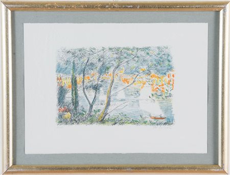 Michele Cascella (Ortona 1892 - Milano 1989), “Portofino”.