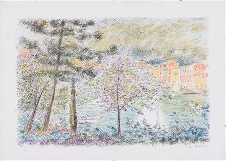 Michele Cascella (Ortona 1892 - Milano 1989), “Viale alberato”.