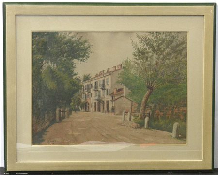 G. Chiodini "Casa in campagna" 18-9-1901, acquerello su carta (cm 31.5x42.5) Fir