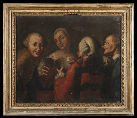 Scuola napoletana del secolo XVIII

Il gioco delle carte
Olio su tela cm 63x76,