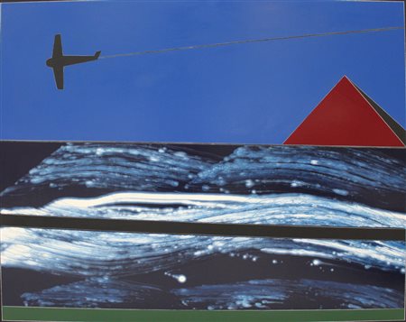 FRANCO ANGELI (ROMA 1935-ROMA 1988) Orizzonte Smalti su tela Anni ﾑ80 130 x...