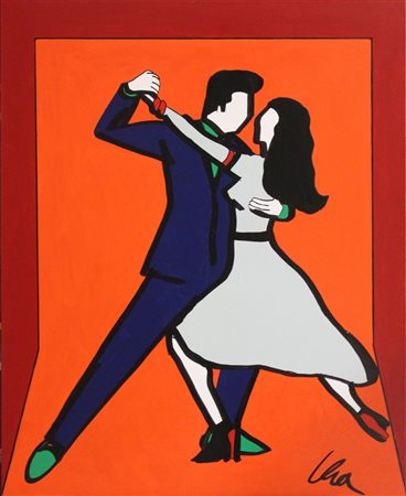 MARCO LODOLA (DORNO 1955) Senza titolo Smalti su tela Anni 2000 Dim. 100x80...