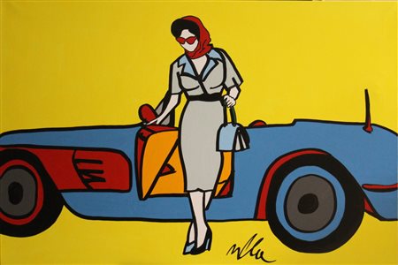 MARCO LODOLA (DORNO 1955) Senza titolo Smalti su tela Anni 2000 Dim. 80x120...