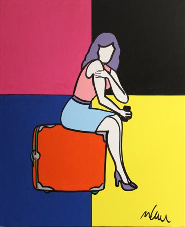 MARCO LODOLA (DORNO 1955) Senza titolo Smalti su tela Anni 2000 Dim. 120x100...