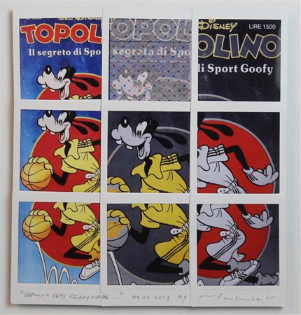 MAURIZIO GALIMBERTI (COMO 1956) Topolino1695Readymade Mosaico Polaroid Anno...
