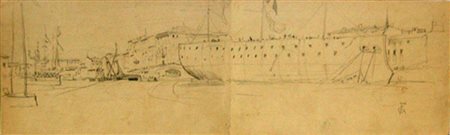 LUIGI GIOLI (SAN FREDIANO A SETTIMO 1854-FIRENZE 1947) Porto di Livorno...