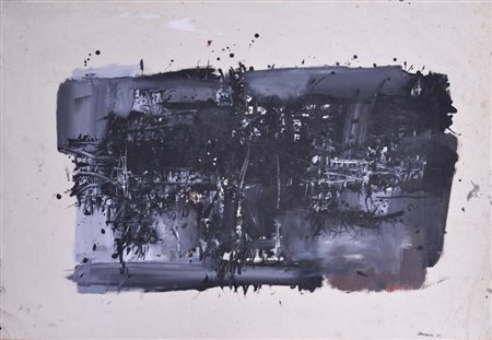 PIERLUIGI ROMANI (LUCCA 1936) Paesaggio astratto Anno 1991 Tecnica mista su...