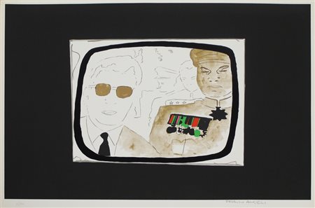 FRANCO ANGELI (ROMA 1935-ROMA 1988) Senza titolo Litografia Dim. 50x70...