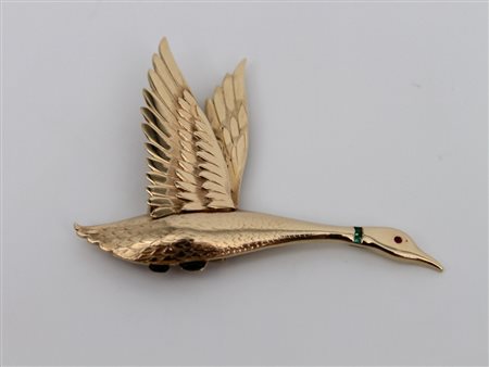 Spilla in oro 14 Kt - A 14 Kt gold brooch