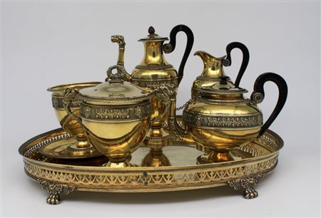Servizio da thé e caffè in argento dorato -  A gilt silver tea and coffee service