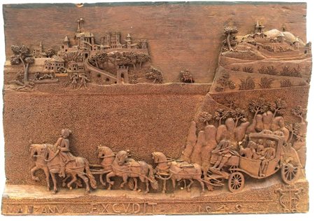 Tavoletta scolpita a basso rilievo - A 18th century small bas-relief carved panel