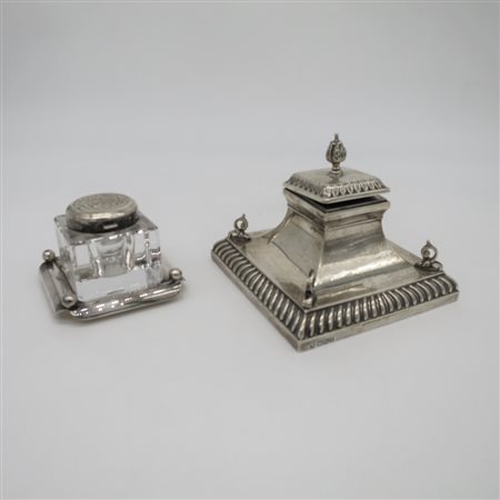 Due calamai in argento - Two different silver inkstands