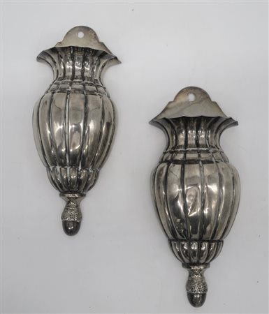 Coppia di porta fiori in argento - A pair of italian silver planters