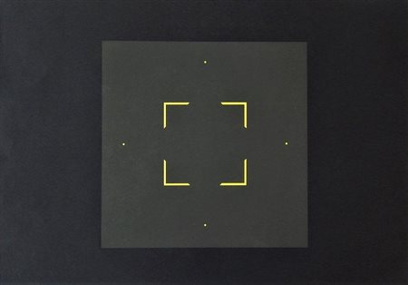 Mario Ballocco SENZA TITOLO serigrafia, cm49,5x70 firma e data al retro es....