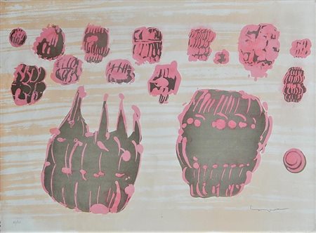 Pietro Consagra SENZA TITOLO litografia, cm 48x64 firma es. 66/80 Il foglio...