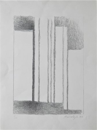 Toti Scialoja SENZA TITOLO litografia, cm 50x35 firma e data es. 4/50...