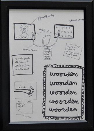 Ben Vautier SENZA TITOLO litografia, cm 29x20 firma in lastra in cornice