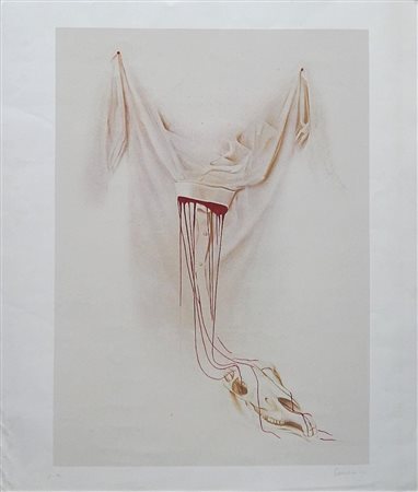 Leonardo Cremonini SENZA TITOLO litografia, cm 80x69 firma es. P.A. L'opera...