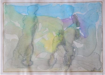 Paolo Pasotto SENZA TITOLO tecnica mista su carta, cm 50x70 firma