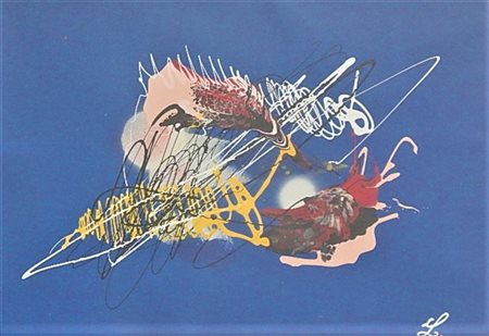 Leonardo Caposiena SENZA TITOLO tecnica mista su cartoncino, cm 35x50 sigla...