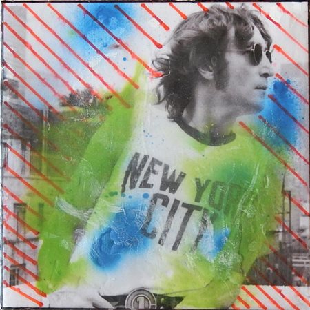 Riccardo Poli SENZA TITOLO tecnica mista su carta riportata su tela, cm 20x20...