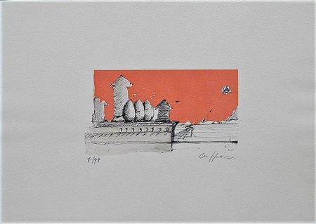 Carmelo Cuppari Rottura dei vasi tecnica mista su base grafica, cm 30x43...