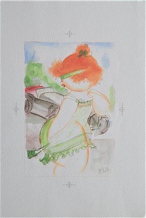 Nicola Vietti SENZA TITOLO litografia offset, cm 50x34 firma a penna