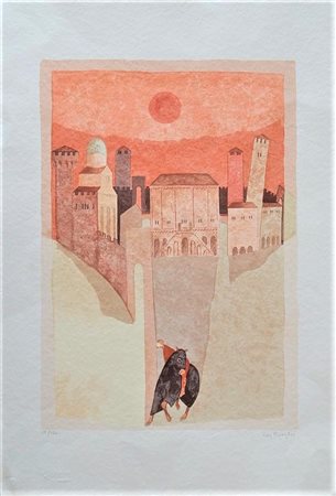 Leo Borghi SENZA TITOLO serigrafia, cm 74x52 firma es. 62/120 timbro a secco...