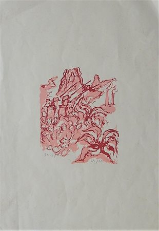 Ignoto SENZA TITOLO serigrafia, cm 50x35 es. 49/50 L'opera presenta pieghe e...