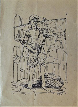 Ignoto SENZA TITOLO serigrafia, cm 70x50 firma in lastra L'opera presenta...