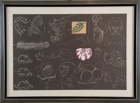 CONCETTO POZZATI (Vo’ 1935 – Bologna 2017). “Senza titolo”. Litografia a...