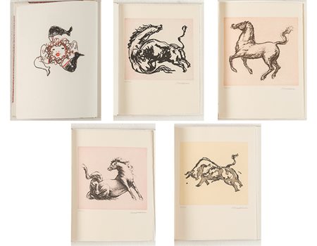 FRANCESCO MESSINA (Linguaglossa 1900 – Milano 1995). “Cavalli e Tori”, 1988....