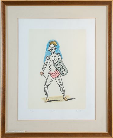 GIORGIO DE CHIRICO (Volo 1888 – Roma 1978). “Gladiatore”, 1972. Litografia a...