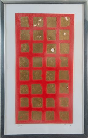 REMO BIANCO (Milano 1922 – 1988). “Senza titolo”, 1972. Litografia a colori...