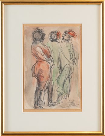 CLETO TOMBA (Castel San Pietro Terme 1898 – Bologna 1987). “Figure”, 1971....