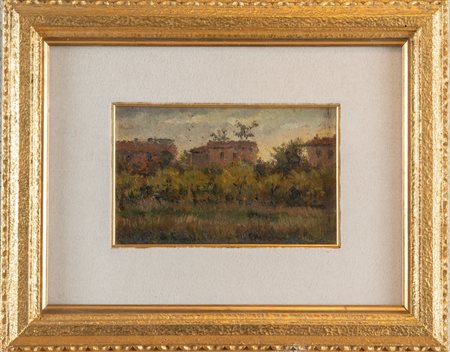 NINO BERTOCCHI (Bologna 1900 – Monzuno 1956). “Paesaggio”, anni ’30. Olio su...