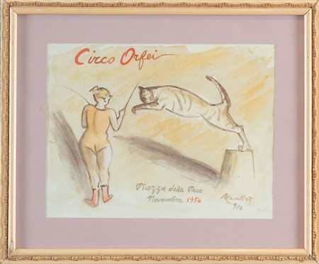 ALESSANDRO CERVELLATI (Bertinoro 1892 – Bologna 1974). “Circo Orfei Piazza...