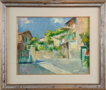 GINO MARZOCCHI (Bologna 1895 – 1981). “Badi”, Agosto 1976. Olio su tela. Cm...