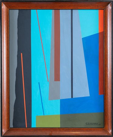 GIOVANNI KOROMPAY (Venezia 1904 – Rovereto 1988). “Senza titolo”, 1961. Olio...