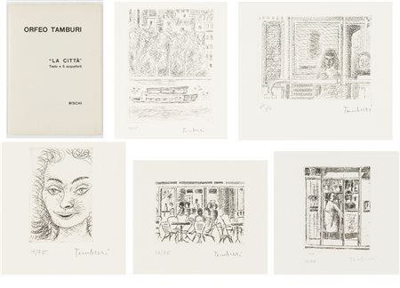 ORFEO TAMBURI (Jesi 1910 – Parigi 1994) “La città”, 1968. Cartella contenente...